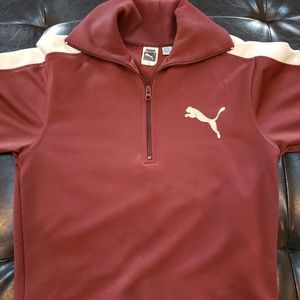 Puma 1/4 zip pullover with mesh lining